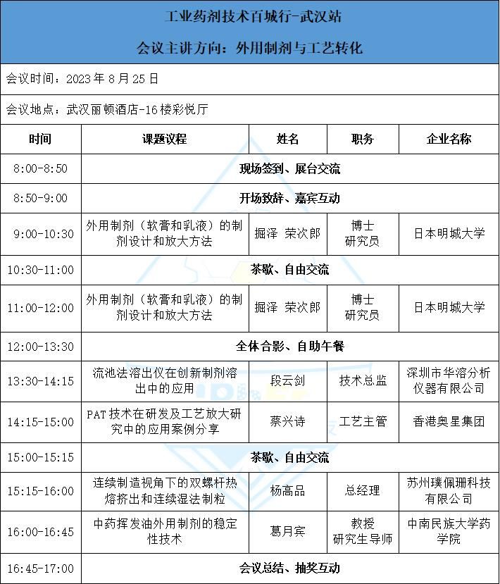 日程安排