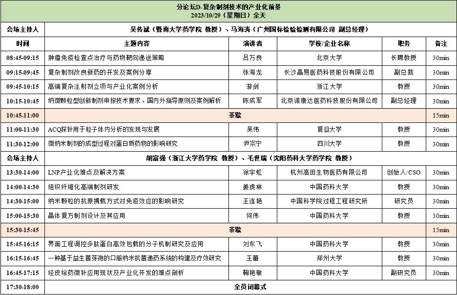 會議議程